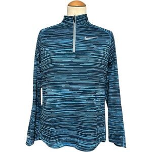 Nike Running Dri Fit Element Quarter Zip Pullover Sweatshirt Blue XL